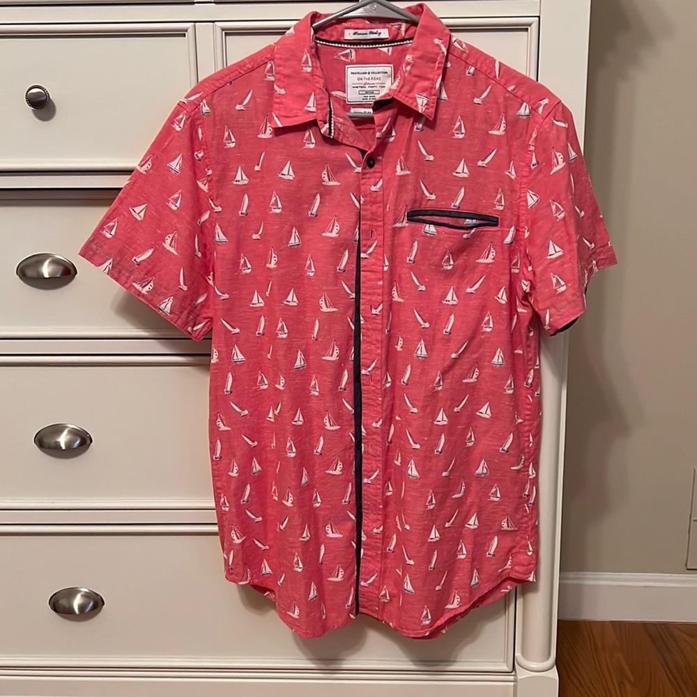 Cactus New York Sailboat short-sleeve button down